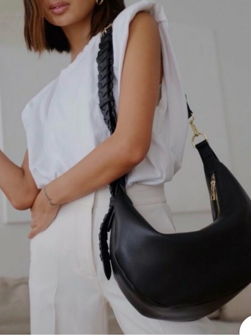 BNWT Jules Kae Zola Moon Bag Vegan Leather Black $128